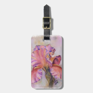 PINK IRIS PERSONALISIERT LUGGAGE TAG GEPÄCKANHÄNGER