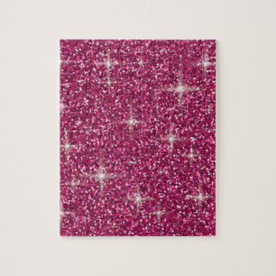Pink-irisierender Glitzer Puzzle