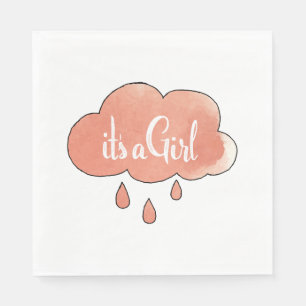 Pink It a Girl Calligraphy Es ist ein Girl Art Gen Serviette