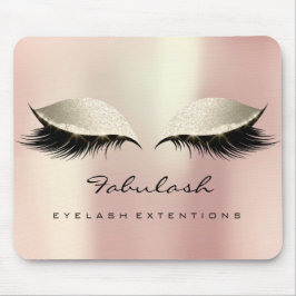 Pink Ivory Glitzer Name Beauty Lashes Makeup Mousepad