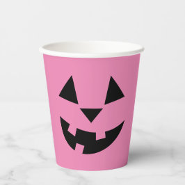 Pink Jack O'Lantern Pappbecher