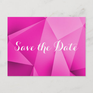 Pink Jewel Tones Save the Date Postcard Ankündigungspostkarte