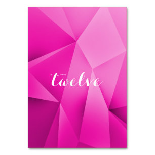 Pink Jewel Tones Tischnummer Card
