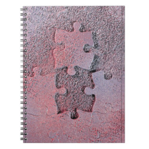 Pink Jigsaw Puzzle for Autismus Awareness Month Notizblock