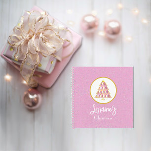 Pink Joyoux Weihnachten Sparkling Spiral Notebook Notizbuch