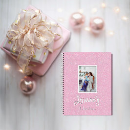 Pink Joyoux Weihnachten Spiral Notebook Notizbuch