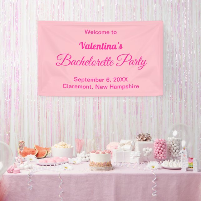 Pink-Junggeselinnen-Abschied-Banner Banner (Party)
