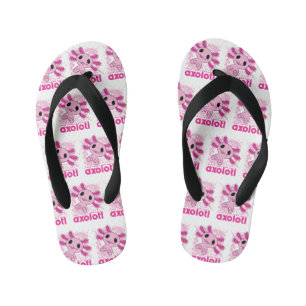Pink Just a Girl, die Axolotl Liebe Kinderbadesandalen