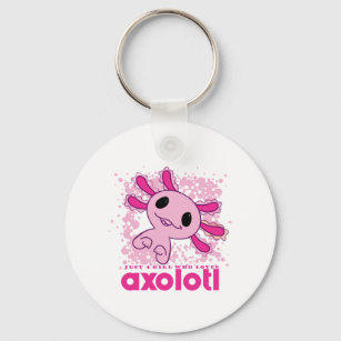 Pink Just a Girl, die Axolotl Liebe Schlüsselanhänger