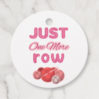 Pink Just One More Row Knitting Geschenkanhänger