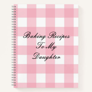 PINK KARIERT NOTEBOOK NOTIZBUCH
