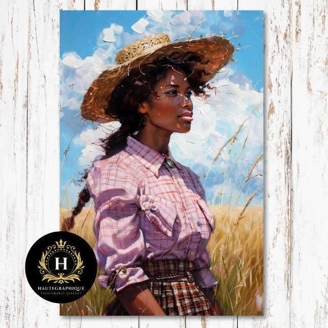 Pink Kariert Prairie Girl Vintag Country Découpage Seidenpapier (Von Creator hochgeladen)