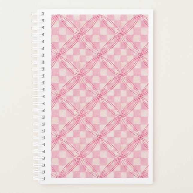 PINK KARO QUILT 5.5x8.5 Planer / Kalender (Vorderseite)