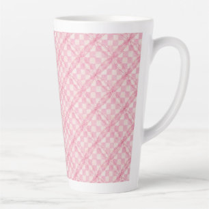 PINK KARO QUILT groß Latte Tasse