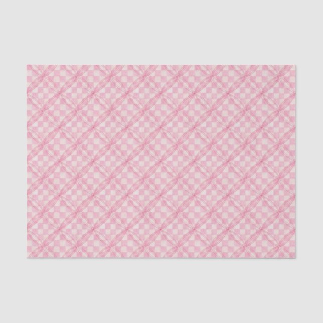 PINK KARO QUILT Tissue Paper Seidenpapier (Vorderseite)