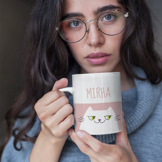 Pink Kawaii Cat Tasse