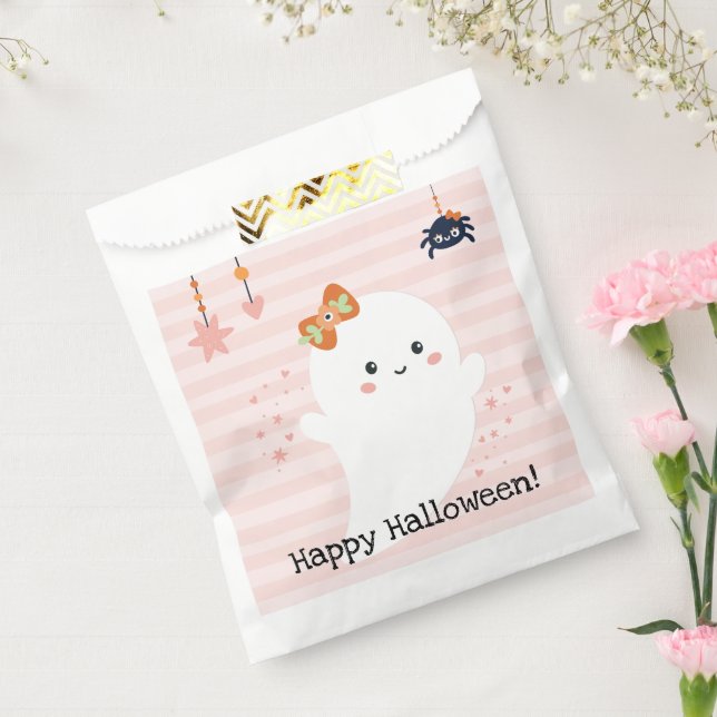 Pink Kawaii Ghost Halloween-Party Geschenktütchen (Versiegelt)