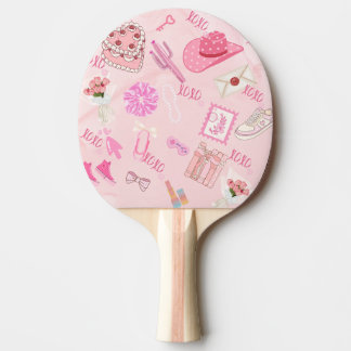 Pink Kawaii girly pingpong paddle Tischtennis Schläger