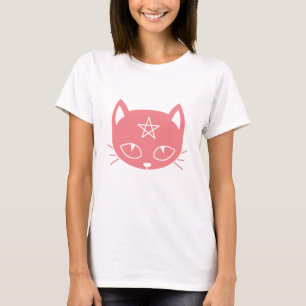 Pink Kawaii Pagan Cat T - Shirt