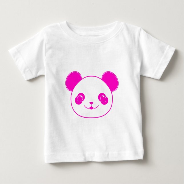 Pink Kawaii Panda Bear Baby T-shirt (Vorderseite)