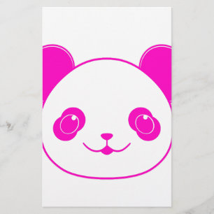 Pink Kawaii Panda Bear Briefpapier