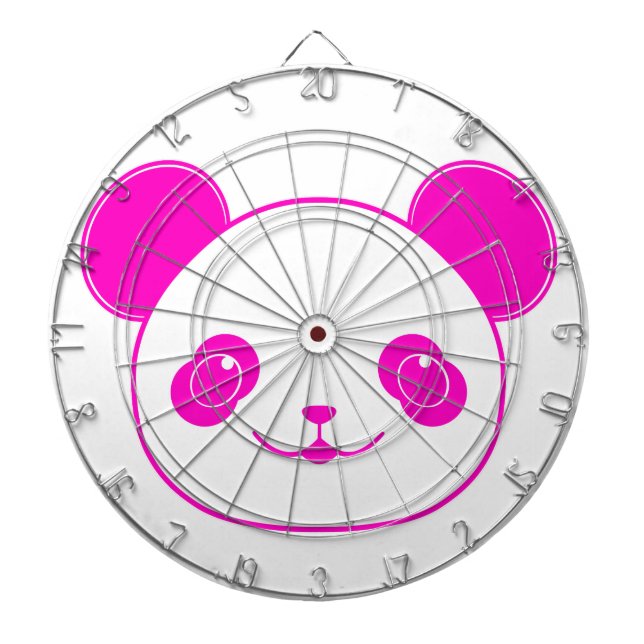 Pink Kawaii Panda Bear Dartscheibe (vorne)