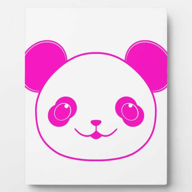 Pink Kawaii Panda Bear Fotoplatte (Vorderseite)