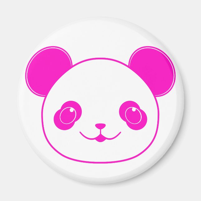 Pink Kawaii Panda Bear Magnet (Vorne)