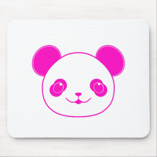 Pink Kawaii Panda Bear Mousepad