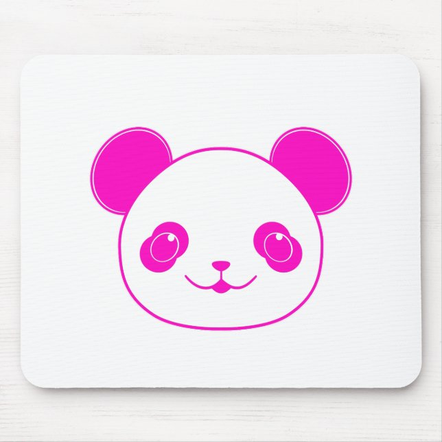 Pink Kawaii Panda Bear Mousepad (Vorne)