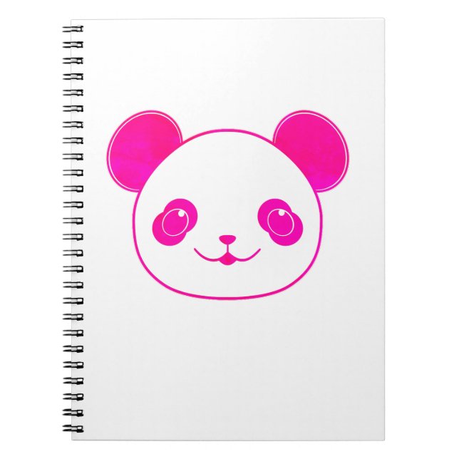 Pink Kawaii Panda Bear Notizblock (Vorderseite)