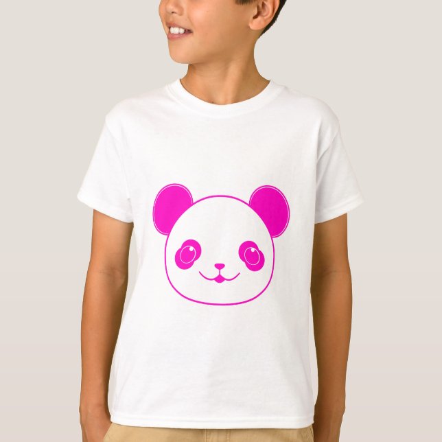 Pink Kawaii Panda Bear T-Shirt (Vorderseite)
