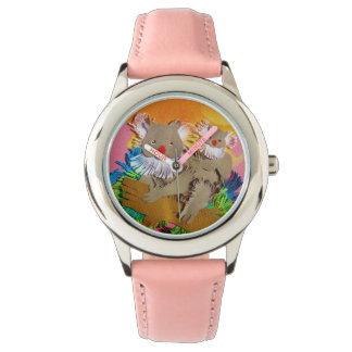 Pink Kids Koala Bear Watch Armbanduhr