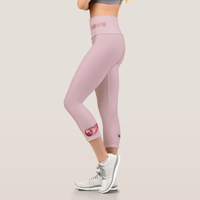 Pink Killer Dink | Graphic Pickleball Activewear Capri Leggings (Links)