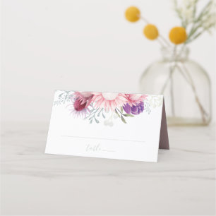 Pink King Protea Boho Botanisch Platzkarte
