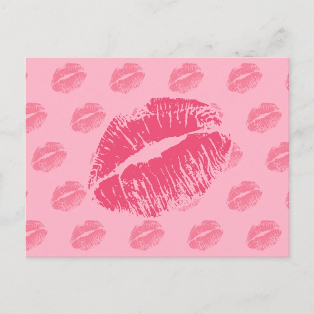 Pink Kiss Postkarte (Vorderseite)