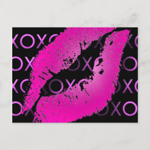 Pink Kisses Postkarte