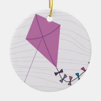 Pink Kite Keramik Ornament