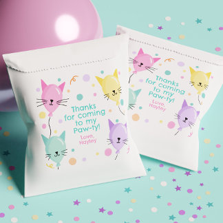 Pink Kitty Cat Balloons Kitten Party Girl Geburtst Geschenktütchen