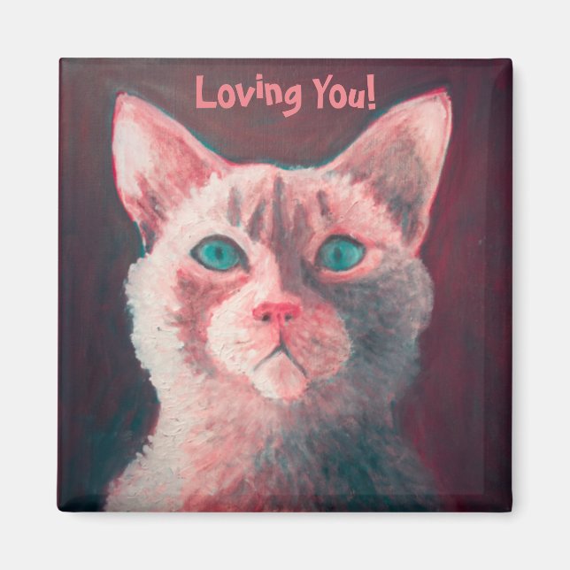 Pink Kitty Magnet (Vorne)