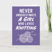 Pink Knitter Karten Handgepäckträger Wolle