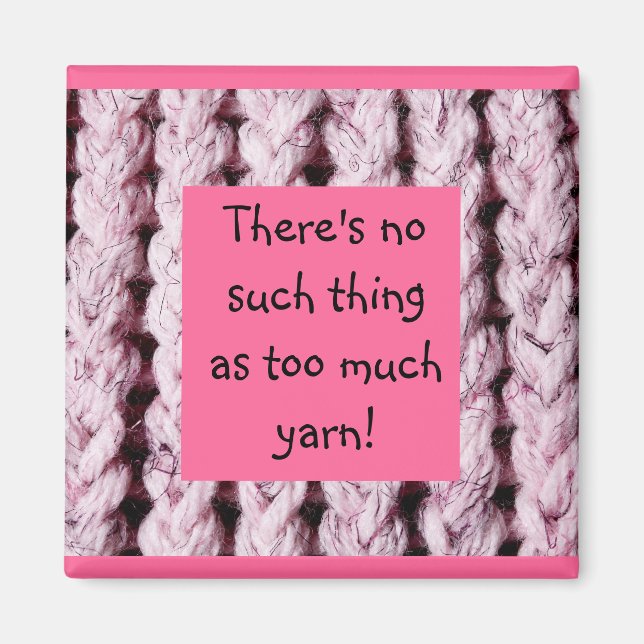 Pink Knitting Theme Kühlschrankmagnet Magnet (Vorne)