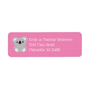 Pink Koala Bear Baby Dusche