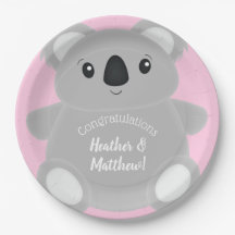 Pink Koala Bear Baby Dusche