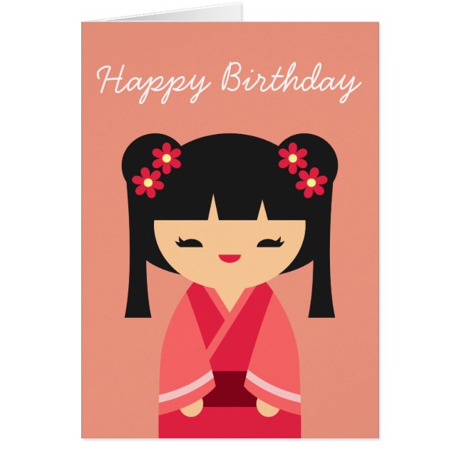 Pink Kokeshi Japanische Puppen (Vorne)