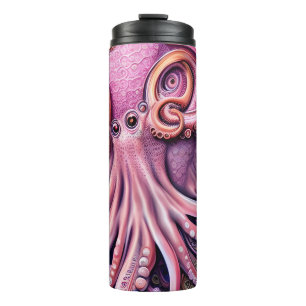 Pink Kraken Octopus Tentacles Thermosbecher