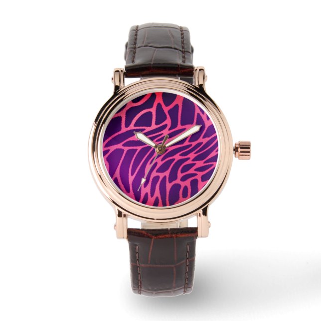 Pink Kristall Enamel Watch Armbanduhr (Vorderseite)