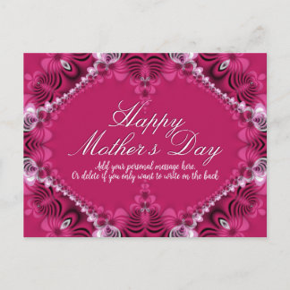 Pink Lace Elegance Mothers Day Postkarte