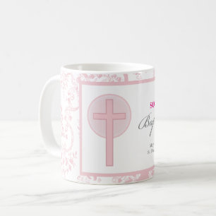 Pink Lace Girl Baptisse Tasse
