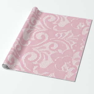 Pink Lace Muster Hübsch Geschenkpapier